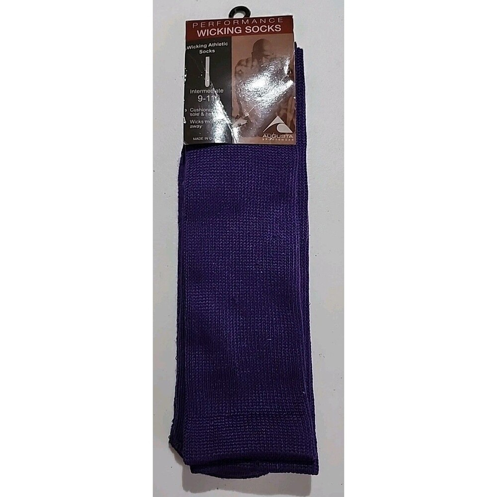 Augusta Sportswear Socks Purple New In Package 9-11 Moisture Wicking